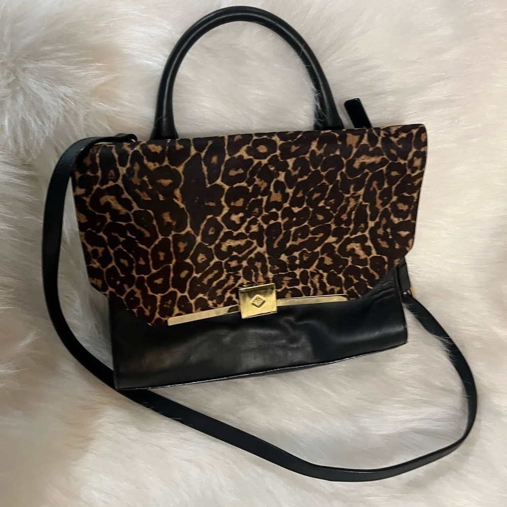 Antonio Melani Animal Print Leather Hsndbag - Picture 2 of 9